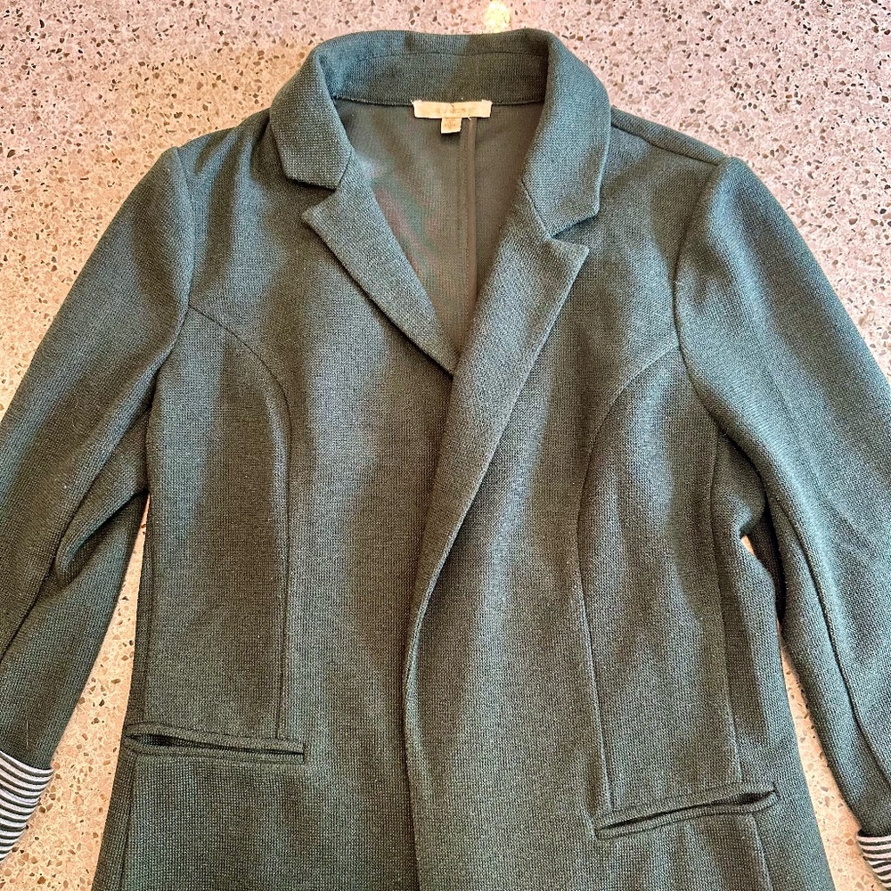Asa Knit Blazer Skies are Blue size small